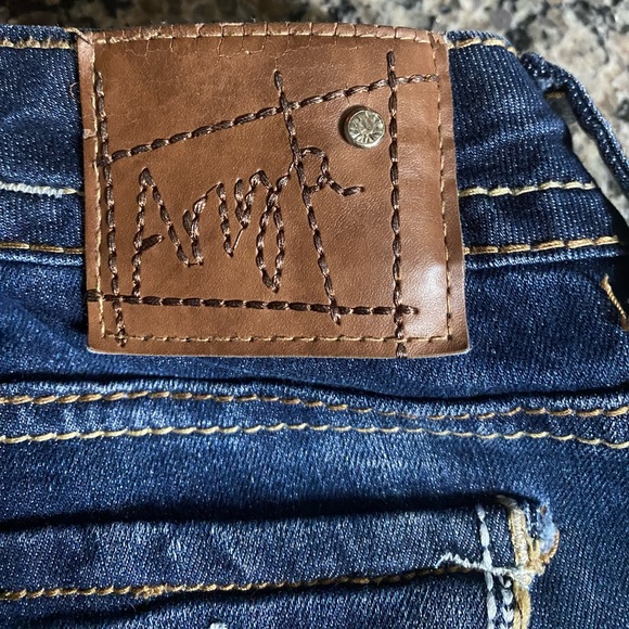 Great pair of blue jeans on the darker side. Size 5/6. Good used condition. - Picture 3 of 4